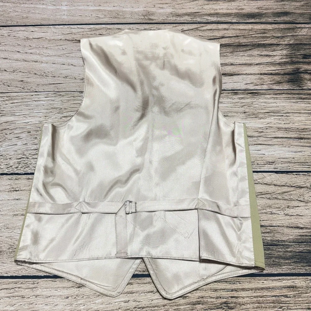 Levis Wildfire Vest Men Large Tan Vintage Panatela Western Button Front Cinch